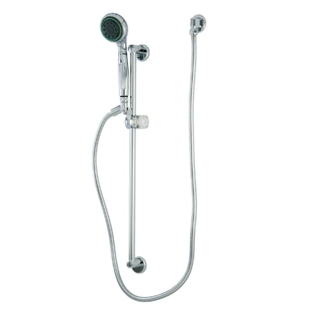 Kingston Brass Shower Combo, Polished Chrome, Wall Mount KSK1801W1